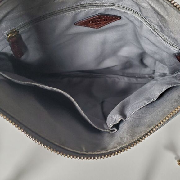 Fossil Women's Crossbody Purse Medium Leather Reversible Colorblock or Brown - Picture 5 of 13